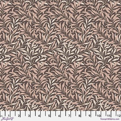 William Morris Thameside Fabric: Willow Boughs Chocolate (per 1/4 metre)