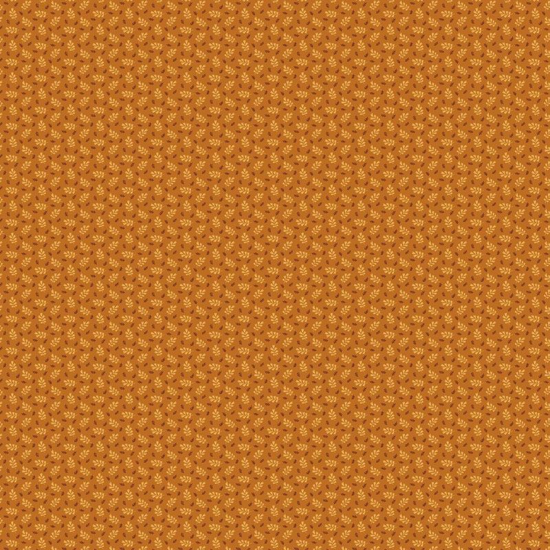 Autumn Woods fabric: Heart Leaf, Yellow