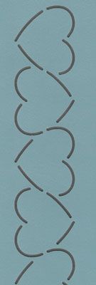 Quilt Stencil  2.5" Heart Border