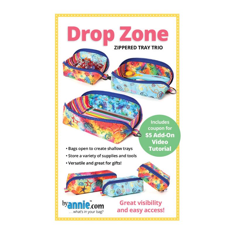 By Annie's Drop Zone Zippered Tray Pattern