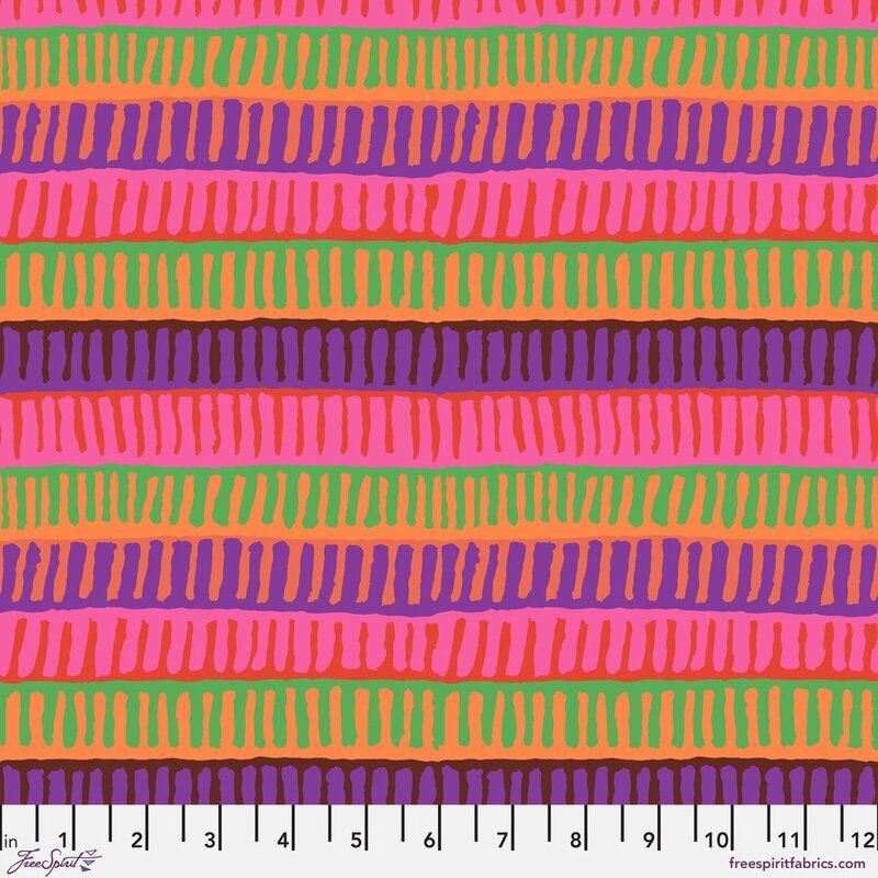 Kaffe Fassett Collective Fabric Zipper Stripe, Red