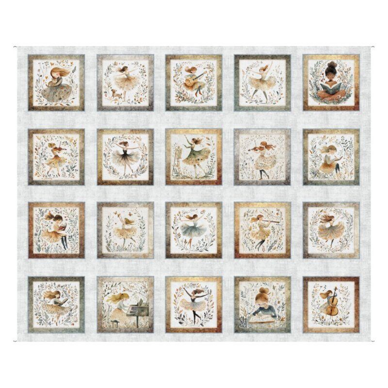 Sugar, Spice, Everything Nice fabric, Girl Picture Patches 36" Panel Sugar, Spice, Everything Nice fabric, Girl Picture Patches 36" Panel