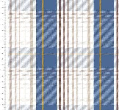 Blue Skies and Nutmeg fabric: Blue Twill (per 1/4 metre)