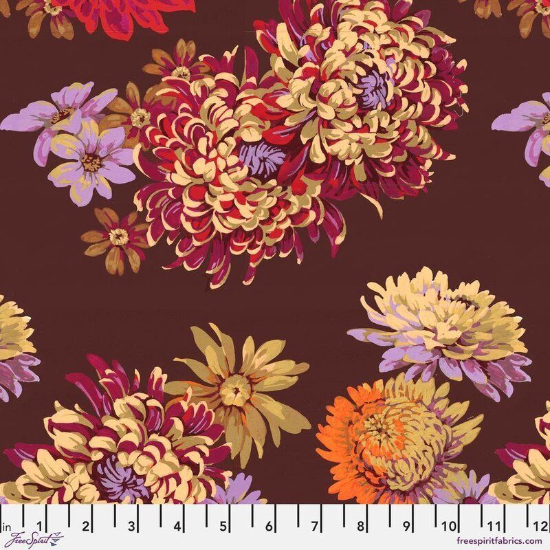 Golden Harvest fabric, Fall Floral, Brown