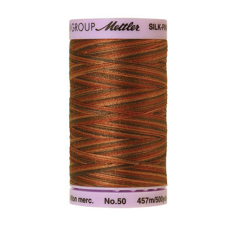 Mettler 50 Variegated Cotton Thread 9852, Chocolatte