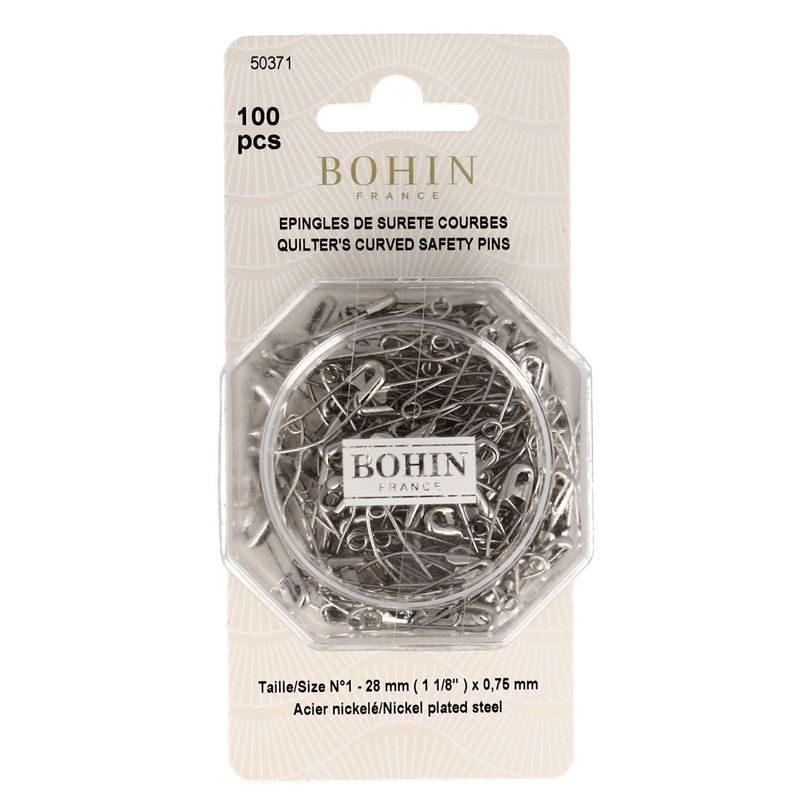 Bohin Curved Safety Pins Size 1