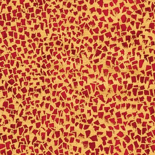 Gustav Klimt fabric: Red Shapes, Metallic Gustav Klimt fabric: Red Shapes, Metallic