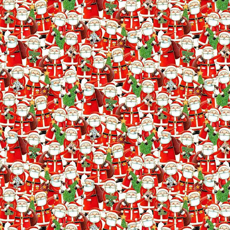 Jolly St Nick Fabric Santa Parade