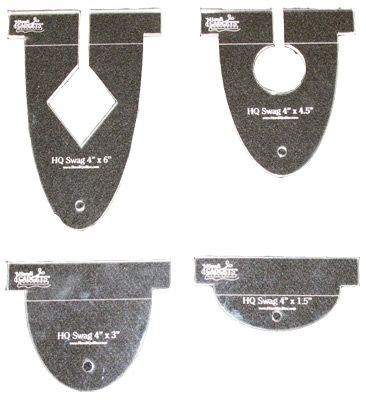HQ Longarm Ruler Set 4" Swags HQ Longarm Ruler Set 4" Swags