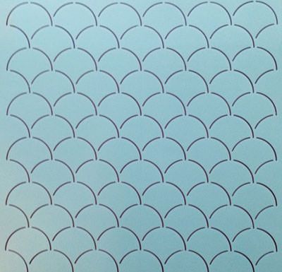 Quilt Stencil  12" Clam Shell Background