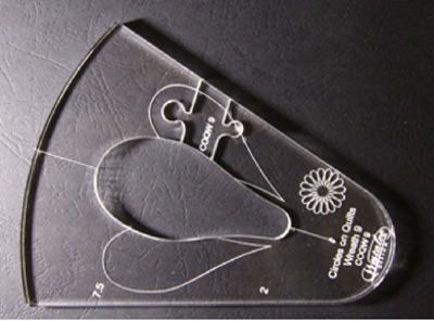 Westalee Ruler Circles on Quilts No.9 (8" block)  Low Shank