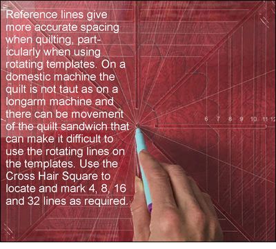 Westalee Ruler Crosshair Square 12.5" 8 point