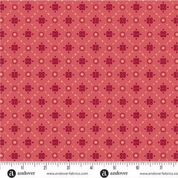 Mystic Meadow fabric, Lattice, Orange