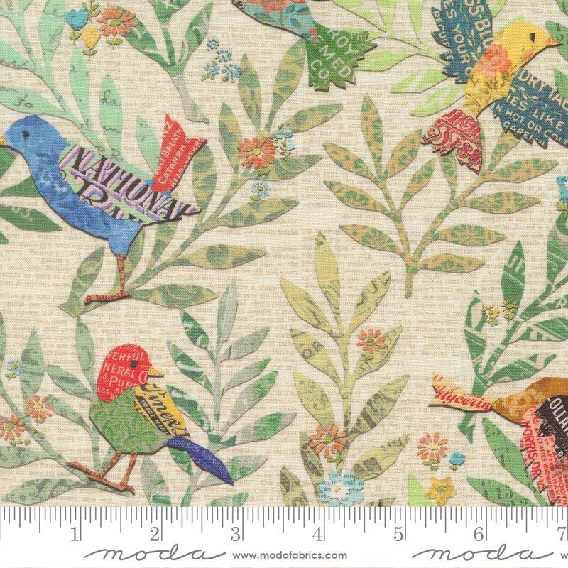 Paper Hamlet fabric, Birdy, Paper
