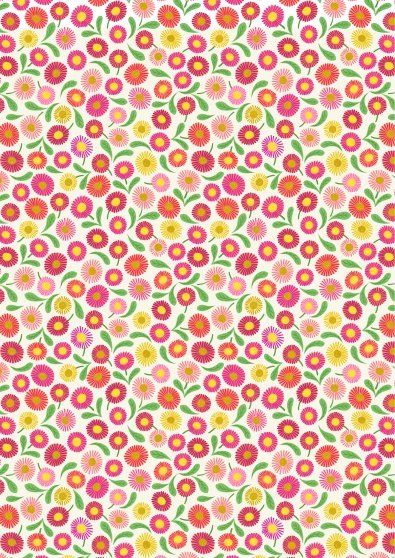 Spring Treats Fabric: Daisies on Cream