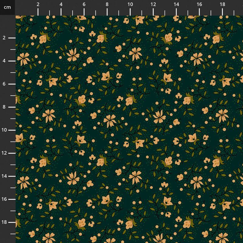 Country Coordinates fabric, Quiet Grace, Garden Glories, Teal