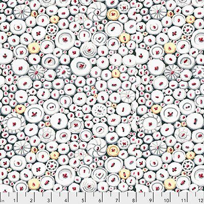 Kaffe Fassett Collective: Button Mosaic White