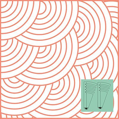 Westalee Circles on Quilt Set 4  set of 2 12" to 18" at 1/2" increments