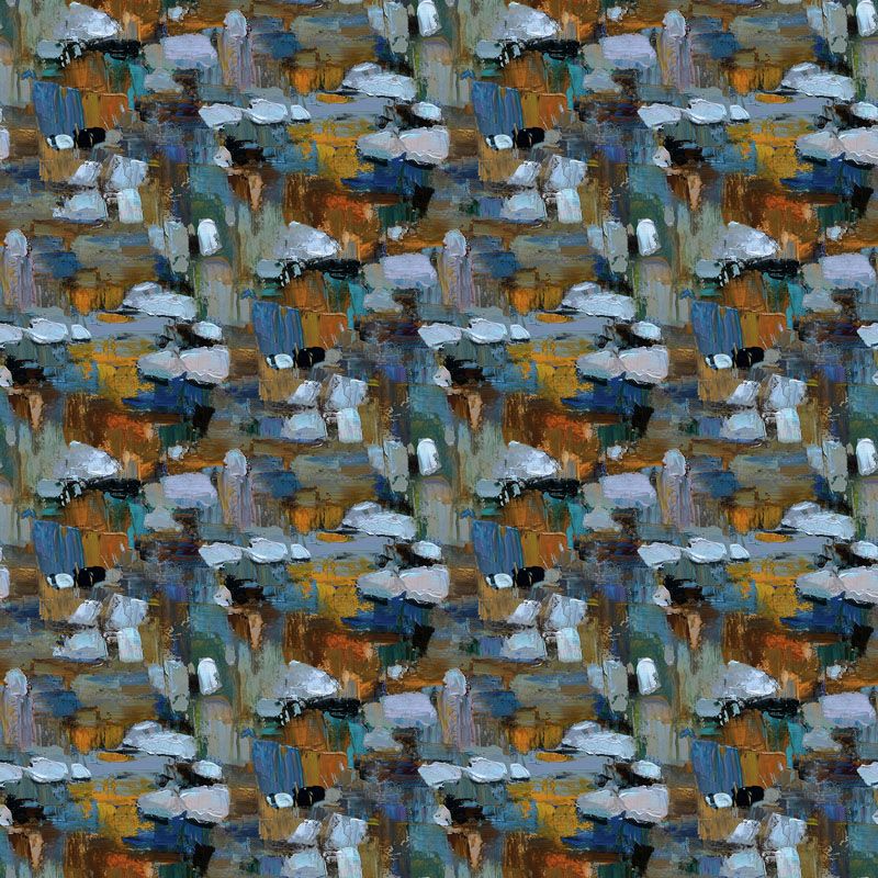 First Snow fabric, River Stones, Blue