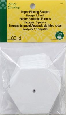 English Paper Piecing  Hexagon 1.5" 100 pieces