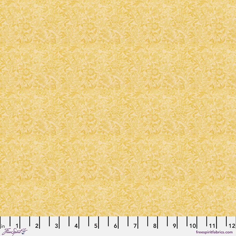 Eclectic Elements Palette fabrics, Yellow Tiny Print