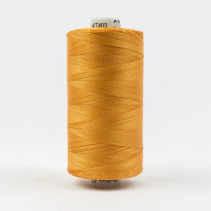 Konfetti Thread: 50wt 3 ply 100% Cotton. 1000m Spool Drab Orange