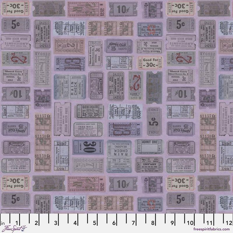 Eclectic Elements Palette fabrics, Purple Tickets
