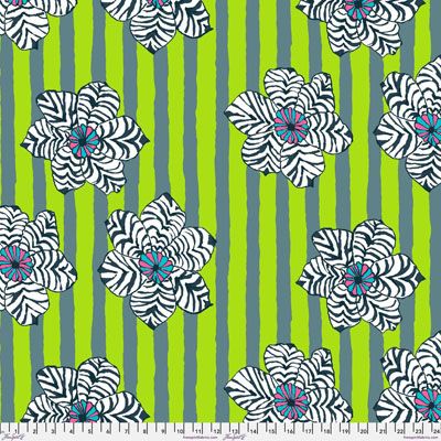 Brandon Mably Fabric Zebra Lily Green (per 1/4 metre)