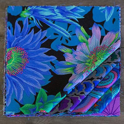 Kaffe Fassett Collective Fabrics Blues & Purples 10" Patchwork Palette