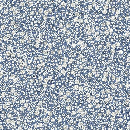 Petite Fleur Fabric: Blossom, Blue