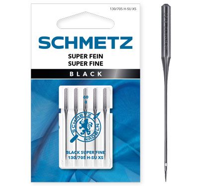 Schmetz Black Super Fine Sewing Machine Needles Size 60/8 Schmetz Black Super Fine Sewing Machine Needles Size 60/8