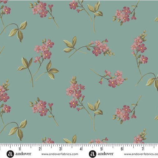 Farmer's Daughter fabric, Cornflower, Midnight