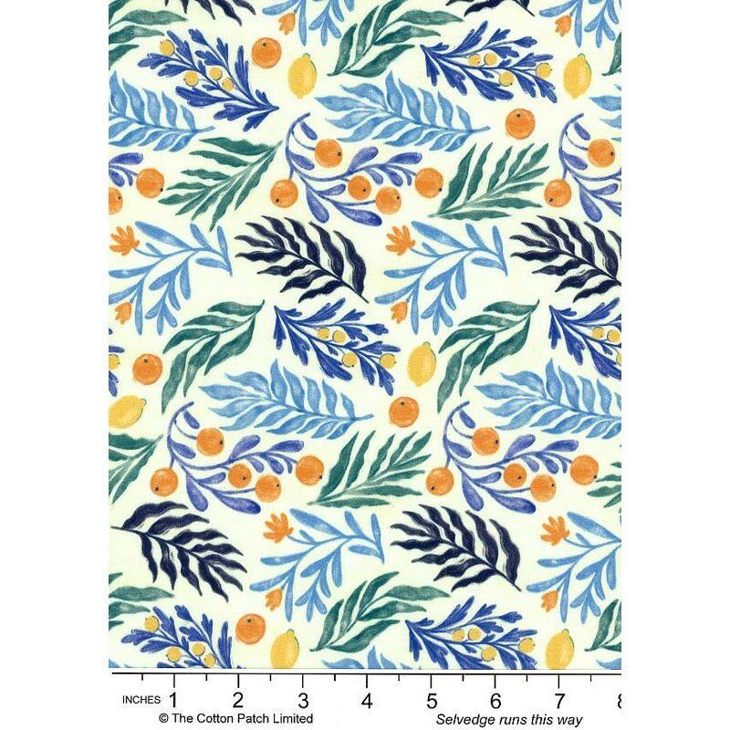 Cyprus Fabric: Tossed Sprigs & Fruit Cyprus Fabric: Tossed Sprigs & Fruit