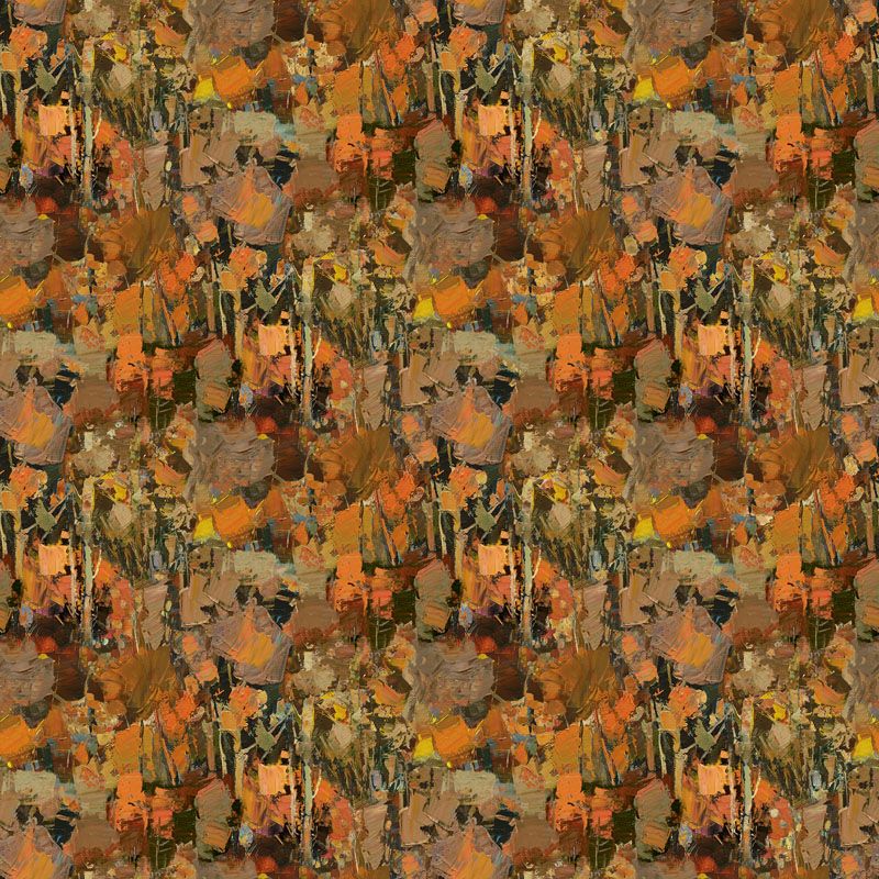 First Snow fabric, Abstract Trees, Dark