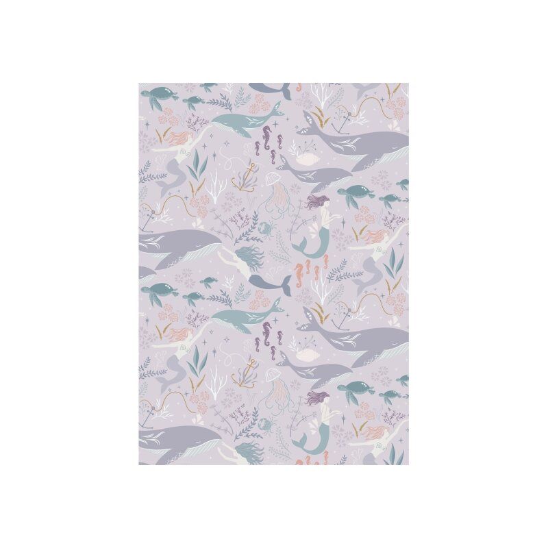 Conversationals Fabric: Sirens Spell, Light Blush Mauve