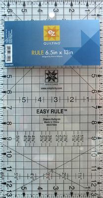 EZ Quilting Easy Ruler 6.5" x 13" Ruler