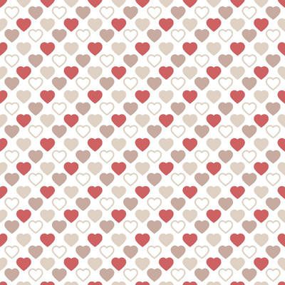 Quilters Basic Harmony: Pink Hearts Mauve/Red (per 1/4 metre)