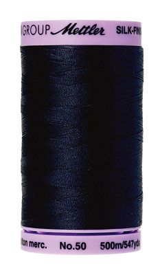 Mettler 50 Cotton Thread 500m 0827 Dark Blue Mettler 50 Cotton Thread 500m 0827 Dark Blue