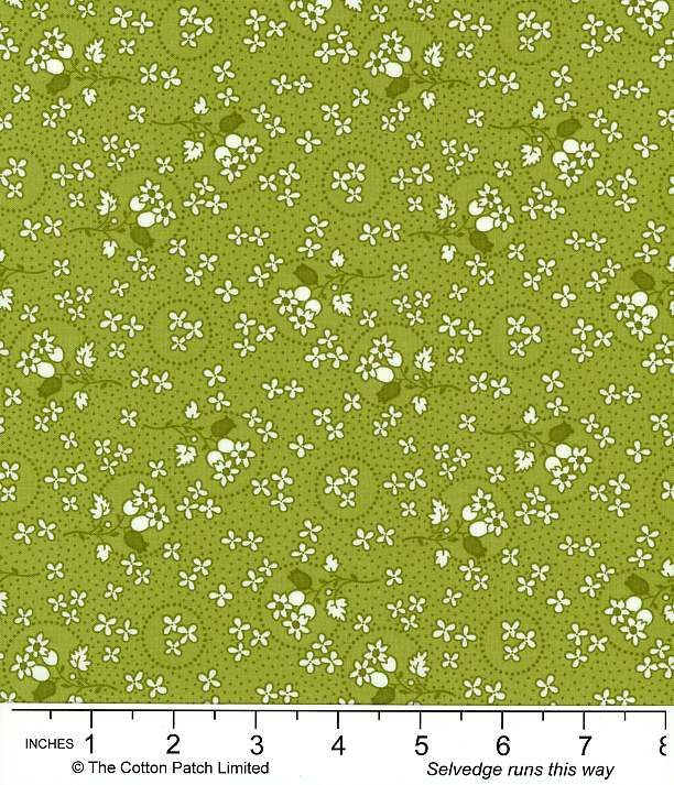 Sentiments fabric: Floral Rings, Green Sentiments fabric: Floral Rings, Green