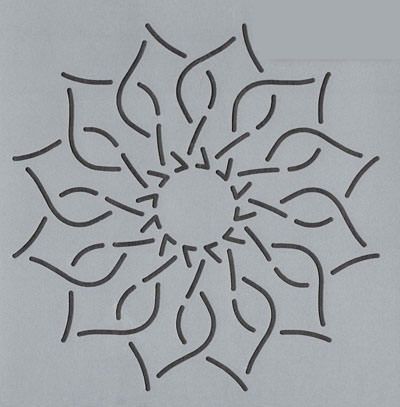 Quilt Stencil  5" Angel Glow