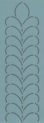Quilt Stencil  3" Simple Feather #2