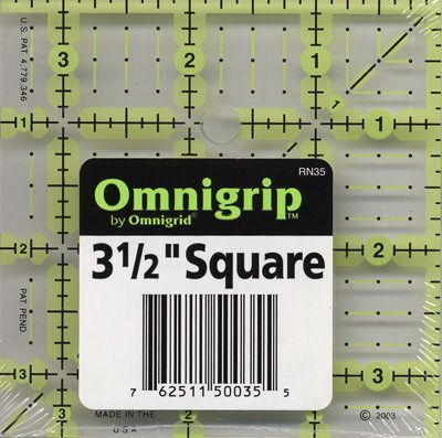 Omnigrip 3.5" x 3.5" NonSlip Patchwork Ruler