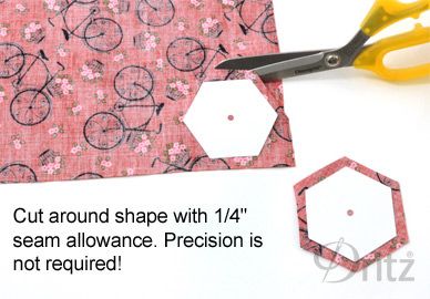 English Paper Piecing  Hexagon 2" 50 pieces