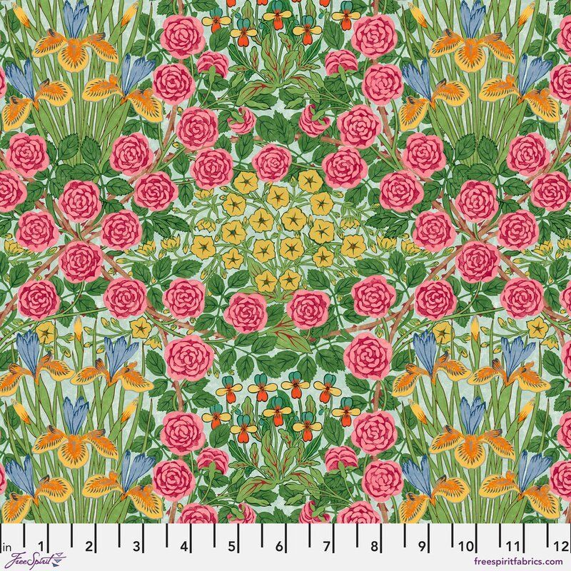 Bedford Park fabric: Campanula, Seaglass