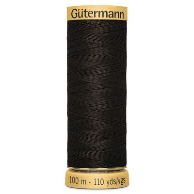 Gutermann Natural Cotton 50 Weight Thread 100m 1712 Dark Brown