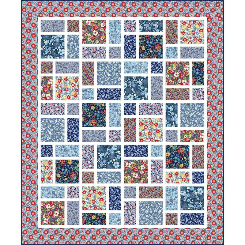 Liberty Winter Floral Pathways Quilt Kit
