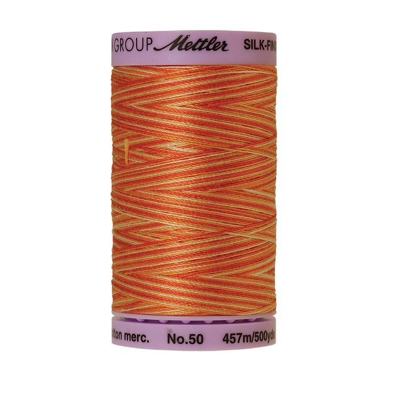 Mettler 50 Variegated Cotton Thread 9834, Rust Ombre