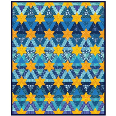 Paper Pieces The Starry Night Quilt Pattern and Piece Pack