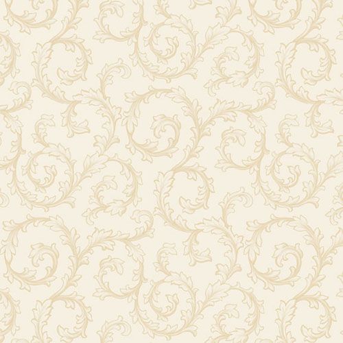 Midnight Meadow fabric: Scroll, Cream