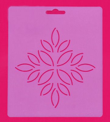 Quilt Stencil  5" Leaf Block